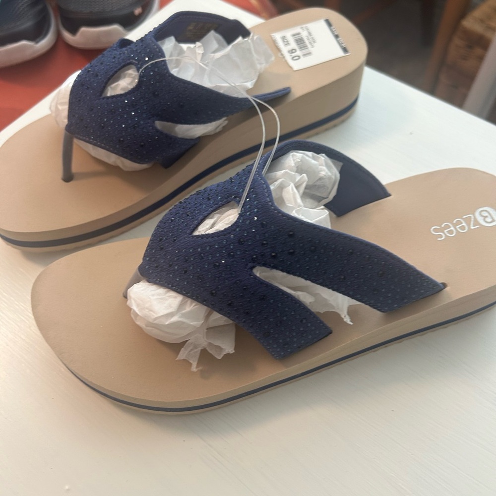 Bzees Navy Blue Sandals